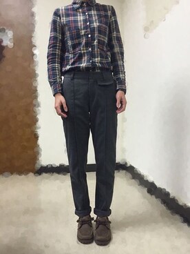 「ORIS（オリス）のアイテム（シューズ）」を使った、Lesley さん（レディース・160cm）の冬コーディネート