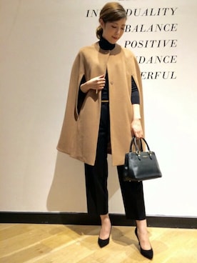 「JOHN SMEDLEY（ジョンスメドレー）のアイテム」を使った、MAKIさん（レディース・165cm）の秋コーディネート
