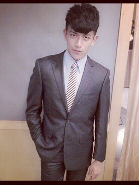 「アイテム（スーツジャケット）」を使った、Owenさん（メンズ・176cm・10代）の秋コーディネート
