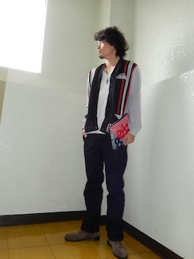「乱痴気（ランチキ）のアイテム（アクセサリー）」を使った、masaさん（メンズ・177cm）の秋コーディネート