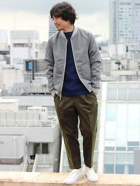 「JOURNAL STANDARD（ジャーナルスタンダード）のアイテム（ブルゾン）」を使った、SHIGEさん（メンズ・175cm）の夏コーディネート