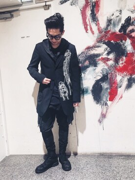 「INDIVIDUAL SENTIMENTS（インディビジュアルセンチメンツ）のアイテム」を使った、Kunii Wさん（メンズ・175cm）の春コーディネート