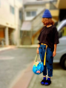 「水玉」｜「アイテム（ラッピングキット）」を使った、アクロン🚛🎶さん（レディース・163cm）の夏コーディネート
