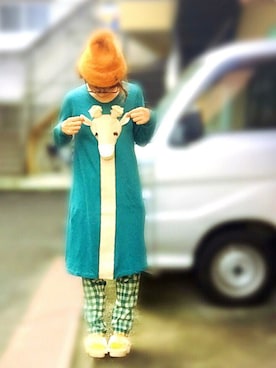 「マスタード」｜「アイテム（ラッピングキット）」を使った、アクロン🚛🎶さん（レディース・163cm）の秋コーディネート