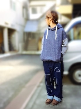 「masterkey（マスターキー）のアイテム（パーカー）」を使った、アクロン🚛🎶さん（レディース・163cm）の秋コーディネート