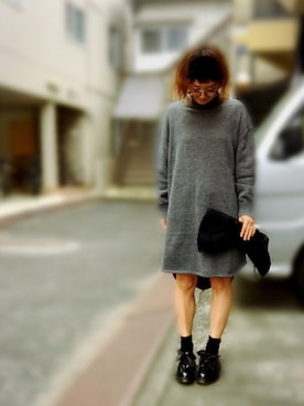 「タートルネック」｜「アイテム（ラッピングキット）」を使った、アクロン🚛🎶さん（レディース・163cm）の秋コーディネート