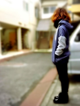 「アイテム（ラッピングキット、レッド系）」を使った、アクロン🚛🎶さん（レディース・163cm）の秋コーディネート