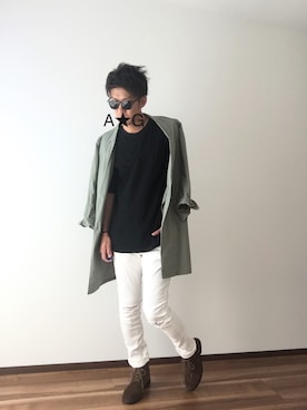 「Doシンプル部」｜「アイテム（チェスターコート）」を使った、A☆Gさん（メンズ・176cm）の秋コーディネート