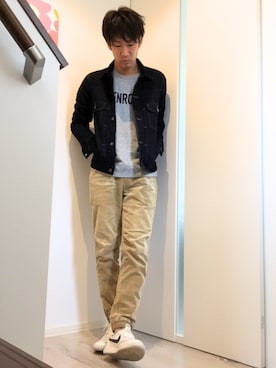 「BAYFLOW(BAYFLOW)」｜「アイテム（デニムジャケット）」を使った、A☆Gさん（メンズ・176cm）の秋コーディネート