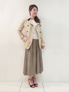 「UNTITLED（アンタイトル）のアイテム（トレンチコート）」を使った、UNTITLEDさん（レディース・167cm）の春コーディネート