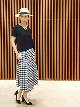 「UNTITLED（アンタイトル）のアイテム（帽子）」を使った、UNTITLEDさん（レディース・169cm）の春コーディネート