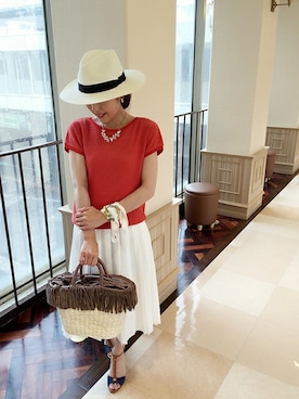 「UNTITLED（アンタイトル）のアイテム（帽子）」を使った、UNTITLEDさん（レディース・155cm）の春コーディネート