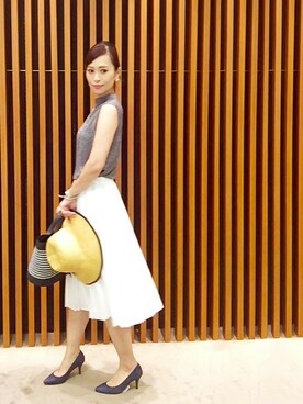 「UNTITLED（アンタイトル）のアイテム（帽子）」を使った、UNTITLEDさん（レディース・169cm）の夏コーディネート