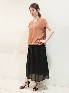 「UNTITLED（アンタイトル）のアイテム（スカート）」を使った、UNTITLEDさん（レディース・167cm）の夏コーディネート