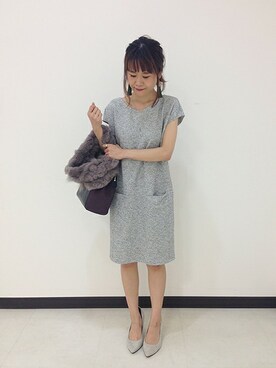 「UNTITLED（アンタイトル）の◆ドレッサーパンプス(7.5cmヒール)（パンプス）」を使った、UNTITLEDさん（レディース・150cm）の秋コーディネート