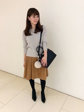 「UNTITLED（アンタイトル）の◆ドレッサーパンプス(7.5cmヒール)（パンプス）」を使った、UNTITLEDさん（レディース・159cm）の秋コーディネート