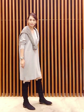 「UNTITLED（アンタイトル）のアイテム（ブーツ）」を使った、UNTITLEDさん（レディース・169cm）の秋コーディネート