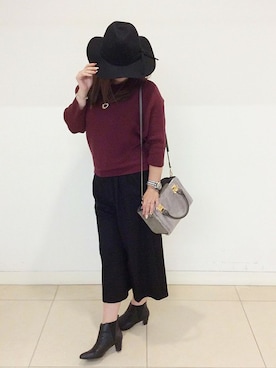 「UNTITLED（アンタイトル）のアイテム（帽子）」を使った、UNTITLEDさん（レディース・169cm）の秋コーディネート