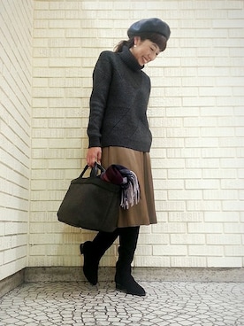 「UNTITLED（アンタイトル）のアイテム（帽子）」を使った、UNTITLEDさん（レディース・155cm）の秋コーディネート