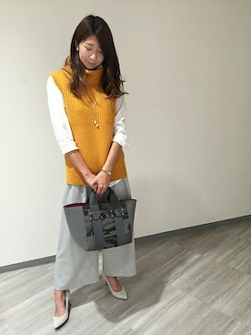 「UNTITLED（アンタイトル）の◆ドレッサーパンプス(7.5cmヒール)（パンプス）」を使った、UNTITLEDさん（レディース・162cm）の秋コーディネート