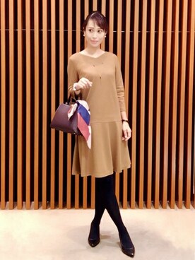「UNTITLED（アンタイトル）の◆ドレッサーパンプス(7.5cmヒール)（パンプス）」を使った、UNTITLEDさん（レディース・169cm）の秋コーディネート