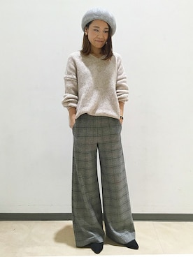 「UNTITLED（アンタイトル）のアイテム（ハンチング/ベレー帽）」を使った、UNTITLEDさん（レディース・150cm）の秋コーディネート
