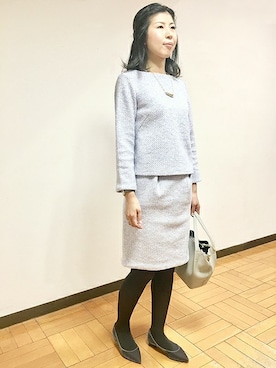 「UNTITLED（アンタイトル）のアイテム（ネックレス）」を使った、UNTITLEDさん（レディース・163cm）の冬コーディネート