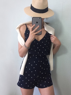 「LOVE」｜「アイテム（オールインワン・サロペット）」を使った、쇼핑가자 왕지혜さん（レディース・165cm）の夏コーディネート