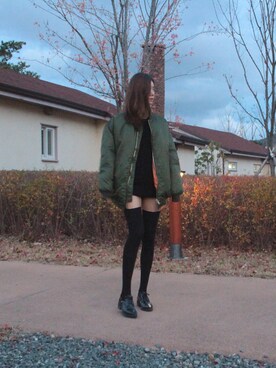 「vetements」｜「アイテム（ブルゾン）」を使った、쇼핑가자 왕지혜さん（レディース・166cm）の秋コーディネート