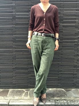 「FRAMeWORK（フレームワーク）のアイテム（カーディガン/ボレロ）」を使った、FRAMeWORKディアモール店　yokoさん（レディース・153cm）の夏コーディネート