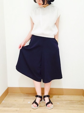 「アイテム（パンツ）」を使った、rihoさん（レディース・153cm）の春コーディネート