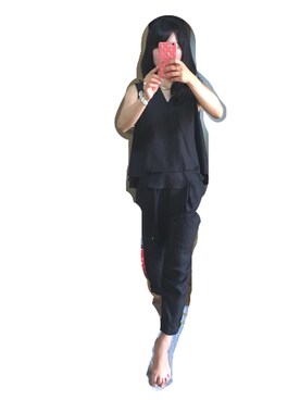 「STUDIOUS（ステュディオス）のアイテム（オールインワン・サロペット）」を使った、tomoeさん（レディース・150cm）の夏コーディネート