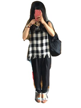 「STUDIOUS（ステュディオス）のアイテム（オールインワン・サロペット）」を使った、tomoeさん（レディース・150cm）の夏コーディネート