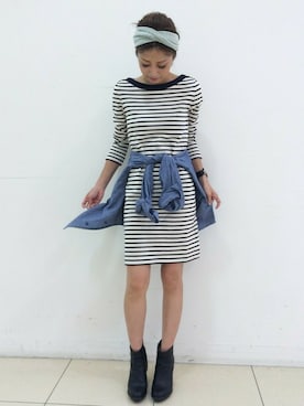 「ベーシックシャツ」｜TOMOEさん（レディース・157cm）の夏コーディネート