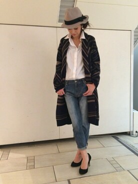 「DRWCYS（ドロシーズ）のアイテム（その他アウター）」を使った、TOMOEさん（レディース・157cm）の秋コーディネート