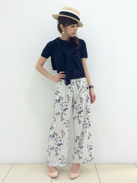 「DRWCYS（ドロシーズ）のアイテム（アンサンブル）」を使った、TOMOEさん（レディース・157cm）の春コーディネート
