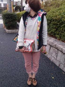 「アイテム（クラッチバッグ、その他）」を使った、ちら(о´∀`о)さん（レディース・161cm）の冬コーディネート