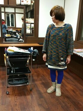 「ANOTHER BRANCH（アナザーブランチ）のアイテム（ワンピース/ドレス）」を使った、ちら(о´∀`о)さん（レディース・161cm）の冬コーディネート