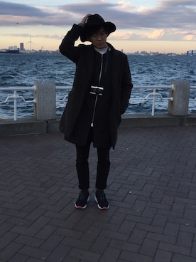 「HARE（ハレ）のアイテム（その他アウター）」を使った、yashimaさん（メンズ・172cm）の冬コーディネート