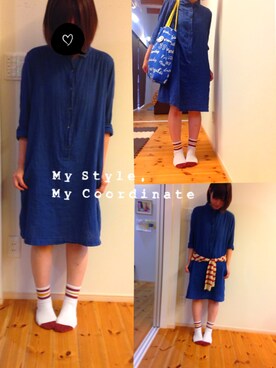 「アイテム（シャツワンピース）」を使った、やまゆ✭*.+ﾟさん（レディース・154cm・20代）の夏コーディネート