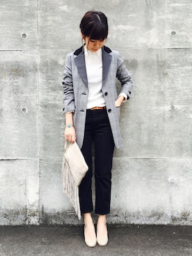 「アイテム（テーラードジャケット）」を使った、Saki Takatoriさん（レディース・160cm・20代）の秋コーディネート