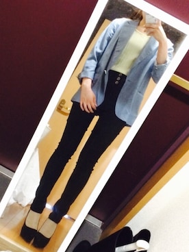 「aveil（アベイル）のアイテム（パンツ）」を使った、yuccoさん（レディース・161cm）の春コーディネート