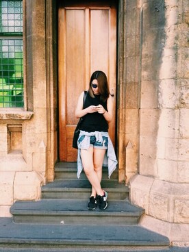 「STYLENANDA（スタイルナンダ）のアイテム（デニムジャケット）」を使った、hanさん（レディース・170cm）の秋コーディネート