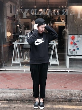 「UNDEFEATED （アンディフィーテッド）のアイテム（キャップ）」を使った、hanさん（レディース・170cm）の秋コーディネート