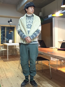 白川透さん（メンズ・175cm）の冬コーディネート