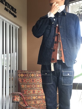 「BEAMS PLUS（ビームスプラス）のアイテム（その他アウター）」を使った、白川透さん（メンズ・175cm）の冬コーディネート