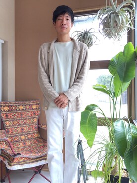 「v::room（ヴィルーム）のアイテム」を使った、白川透さん（メンズ・175cm）の秋コーディネート