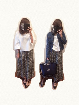 「pink adobe（ピンクアドベ）のアイテム（ジャケット/アウター）」を使った、maaa★さん（レディース・159cm）の春コーディネート