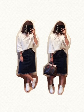 「NIKE（ナイキ）のNIKE/ナイキ グランドテラス 654495（スニーカー）」を使った、maaa★さん（レディース・159cm）の春コーディネート