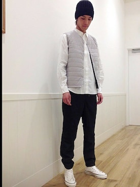 「SHIPS Days（シップスデイズ）のアイテム」を使った、竹内さん（メンズ・182cm）の春コーディネート